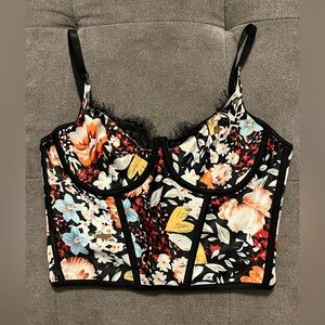 Women’s Flower Bustier Crop Top